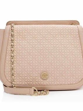 Tory Burch Quilted Leather Crossbody Bag - Blush